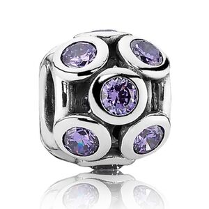 Pandora Sterling Silver Whimsical Lights Bead w/ Purple Zirconia - 791153ACZS